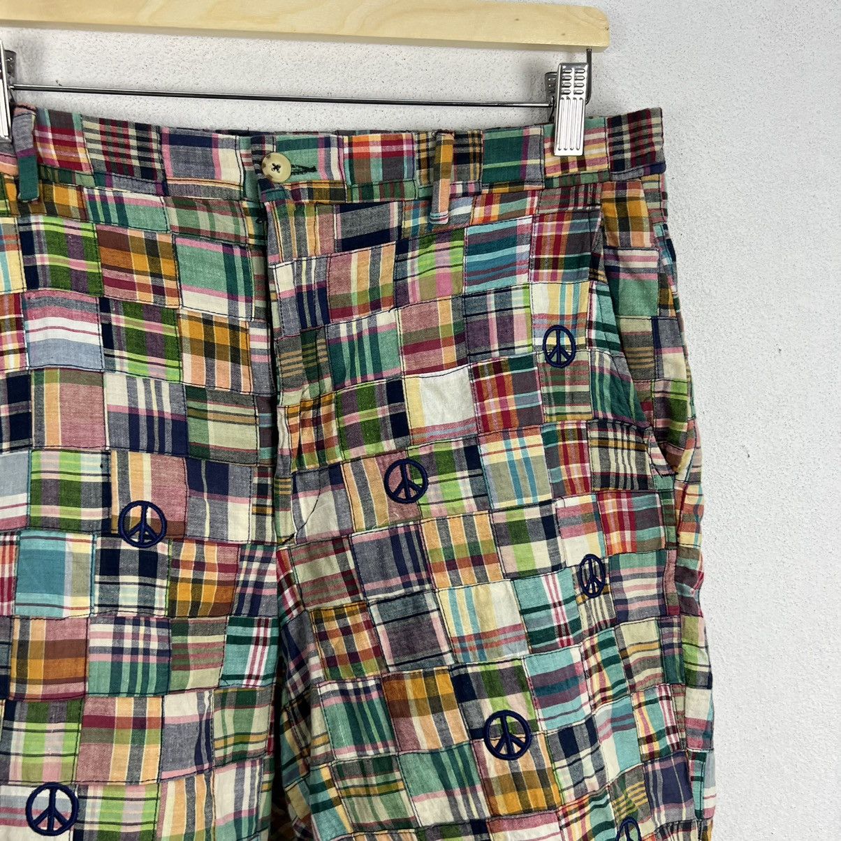 Japanese Brand RARE PATCHWORK DESIGN SHORT PANTS BERLE VINTAGE Size US 32 / EU 48 - 8 Thumbnail