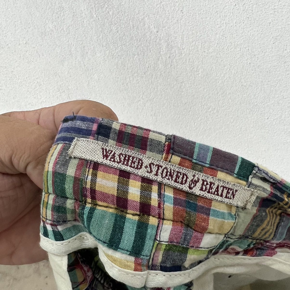 Japanese Brand RARE PATCHWORK DESIGN SHORT PANTS BERLE VINTAGE Size US 32 / EU 48 - 13 Thumbnail