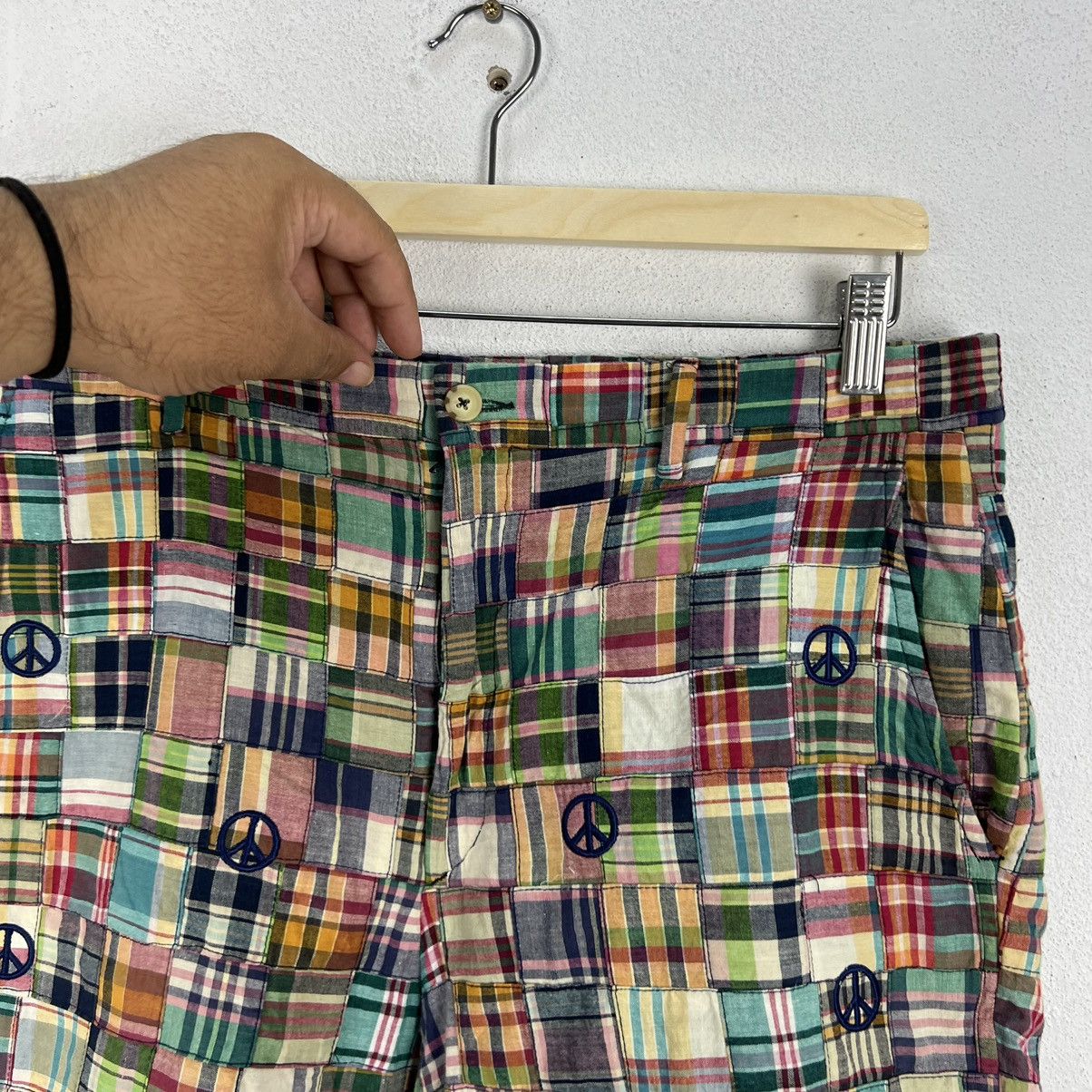 Japanese Brand RARE PATCHWORK DESIGN SHORT PANTS BERLE VINTAGE Size US 32 / EU 48 - 9 Thumbnail