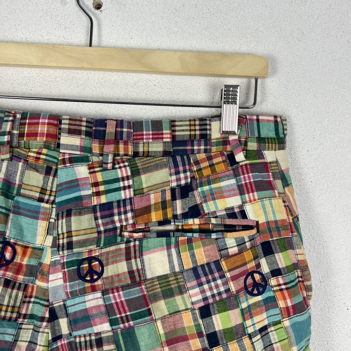 Japanese Brand RARE PATCHWORK DESIGN SHORT PANTS BERLE VINTAGE Size US 32 / EU 48 - 12 Thumbnail