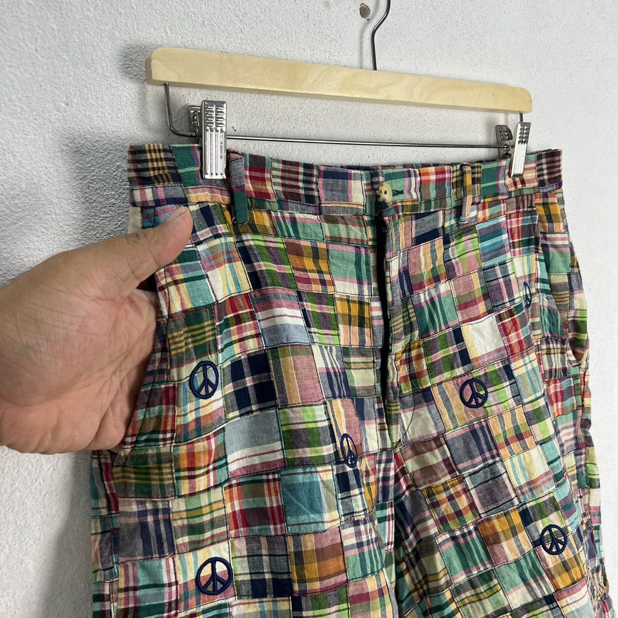Japanese Brand RARE PATCHWORK DESIGN SHORT PANTS BERLE VINTAGE Size US 32 / EU 48 - 5 Thumbnail