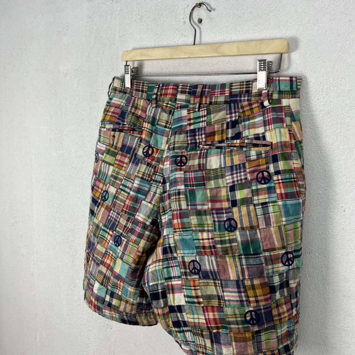 Japanese Brand RARE PATCHWORK DESIGN SHORT PANTS BERLE VINTAGE Size US 32 / EU 48 - 11 Thumbnail