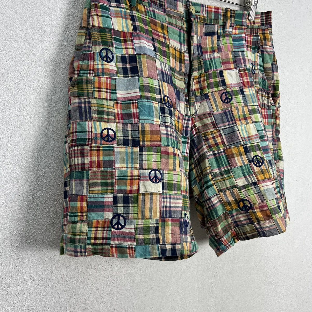 Japanese Brand RARE PATCHWORK DESIGN SHORT PANTS BERLE VINTAGE Size US 32 / EU 48 - 4 Thumbnail