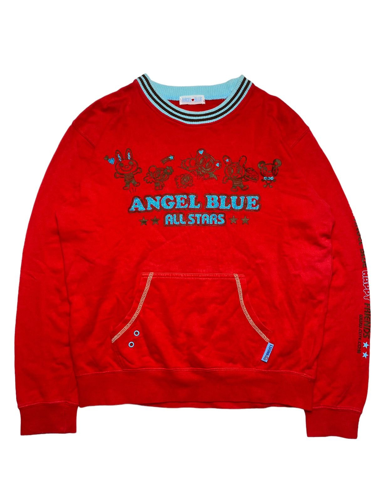 Hysteric Glamour × Japanese Brand 2000s Angel Blue - All Star Glitter Print Sweatshirt Size US M / EU 48-50 / 2 - 1 Thumbnail