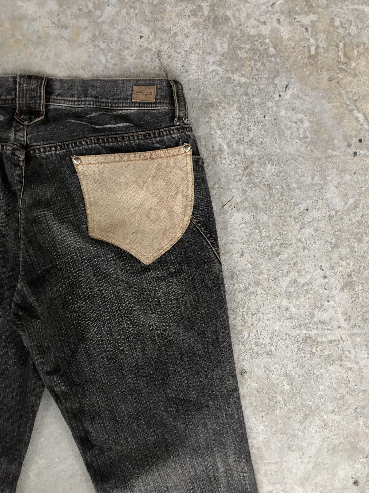 If Six Was Nine Japanese Nicole Mini Flare Jeans Snake Skin Leather Club Size US 32 / EU 48 - 10 Thumbnail