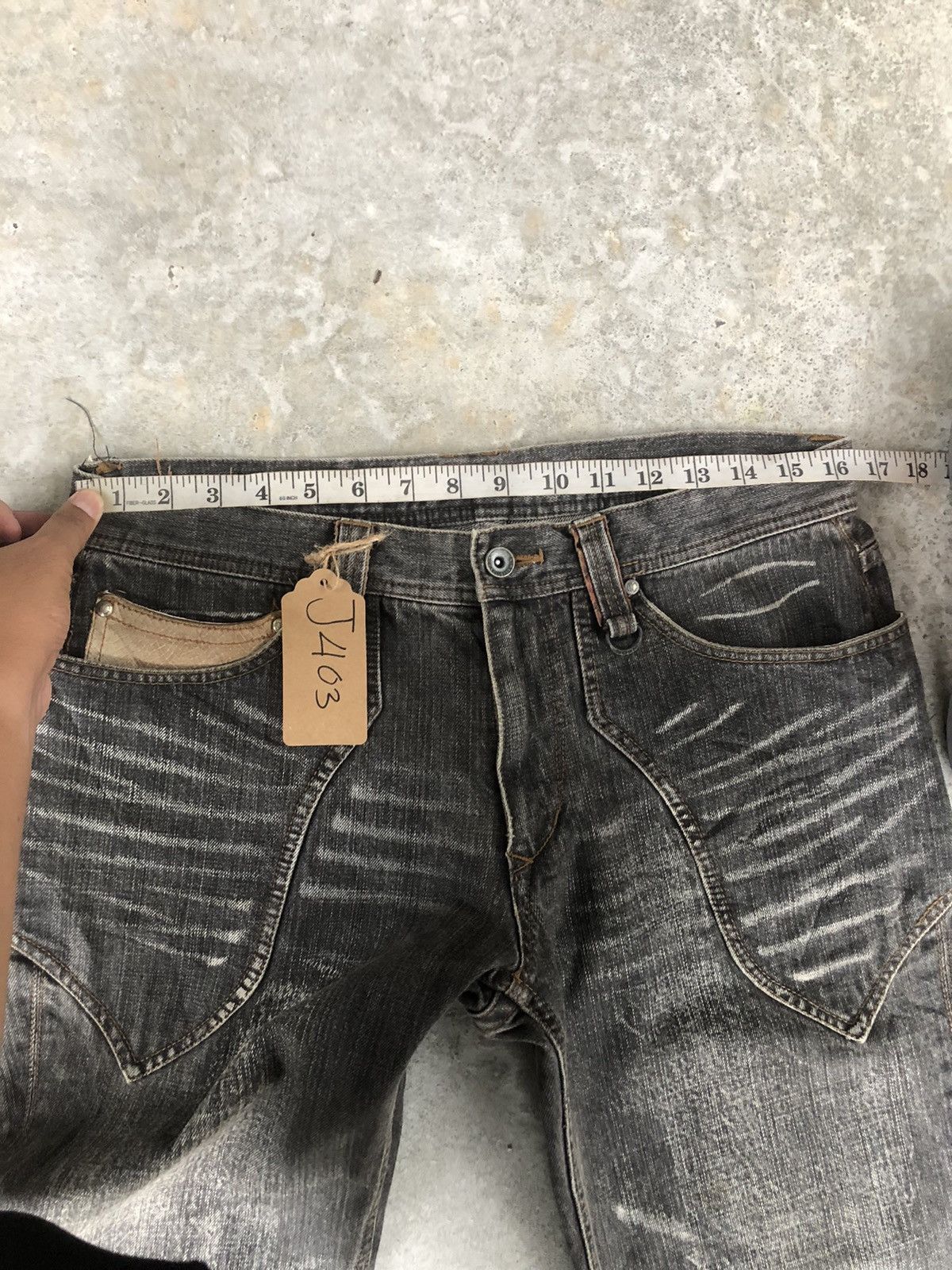 If Six Was Nine Japanese Nicole Mini Flare Jeans Snake Skin Leather Club Size US 32 / EU 48 - 16 Thumbnail