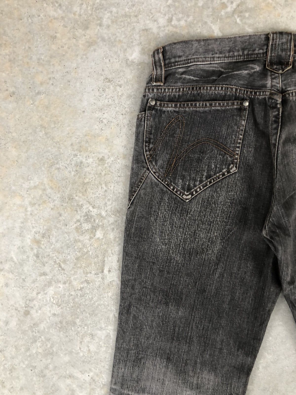 If Six Was Nine Japanese Nicole Mini Flare Jeans Snake Skin Leather Club Size US 32 / EU 48 - 9 Thumbnail