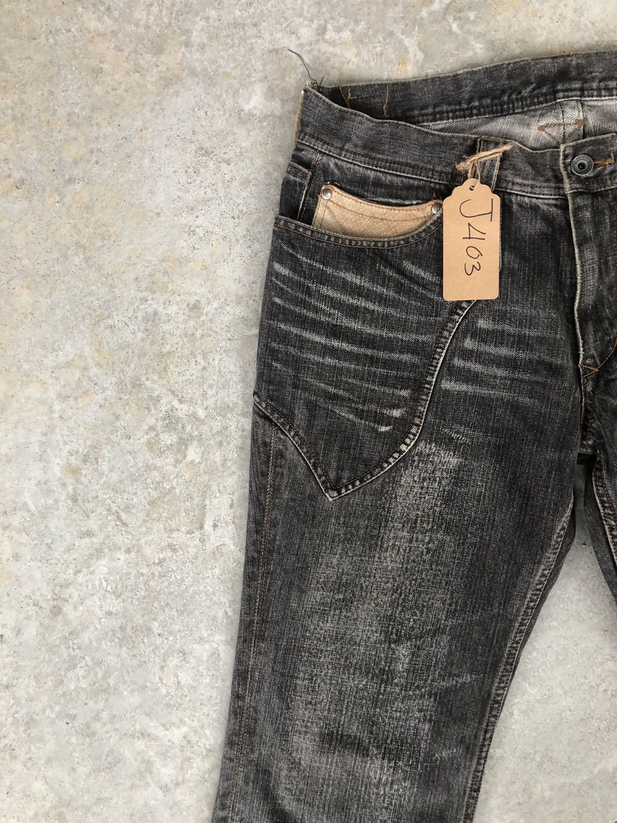 If Six Was Nine Japanese Nicole Mini Flare Jeans Snake Skin Leather Club Size US 32 / EU 48 - 4 Thumbnail