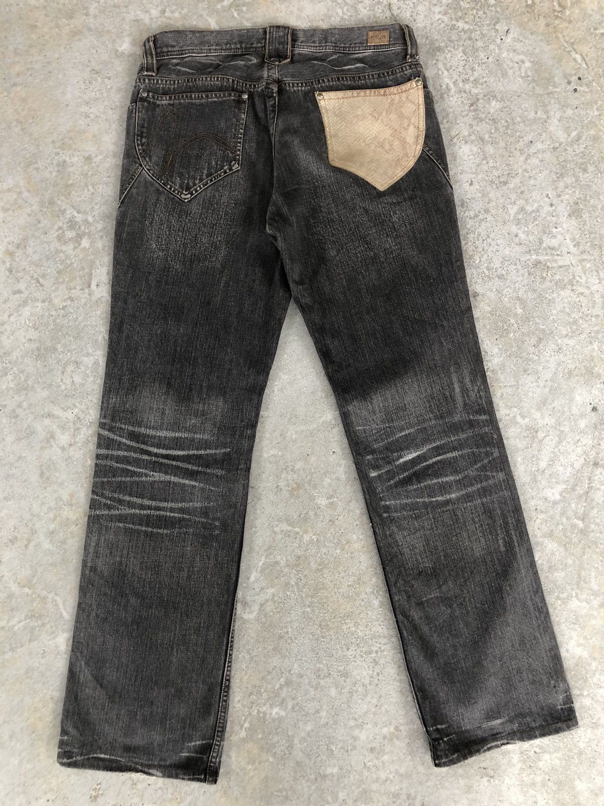 If Six Was Nine Japanese Nicole Mini Flare Jeans Snake Skin Leather Club Size US 32 / EU 48 - 2 Thumbnail