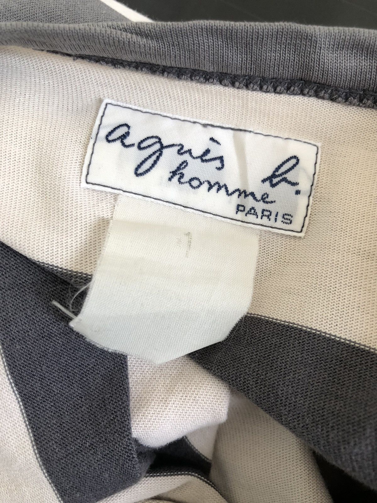 Vintage Agnes B. Homme Border Striped Long Sleeve t shirt