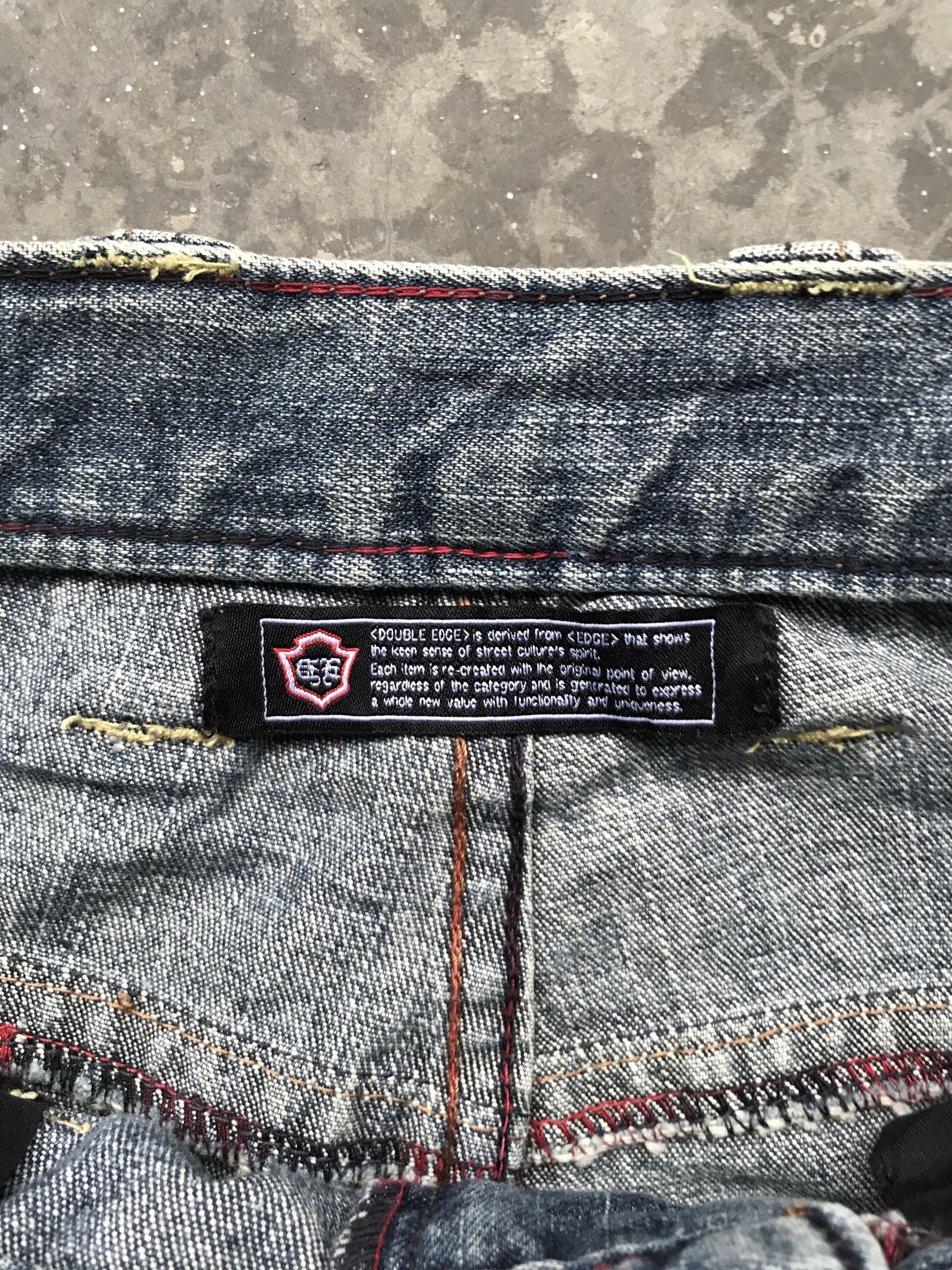 Japanese Brand 💥BAGGY💥CP49 Double Edge Japan Double Knee Cargo Jeans Size US 29 - 9 Thumbnail