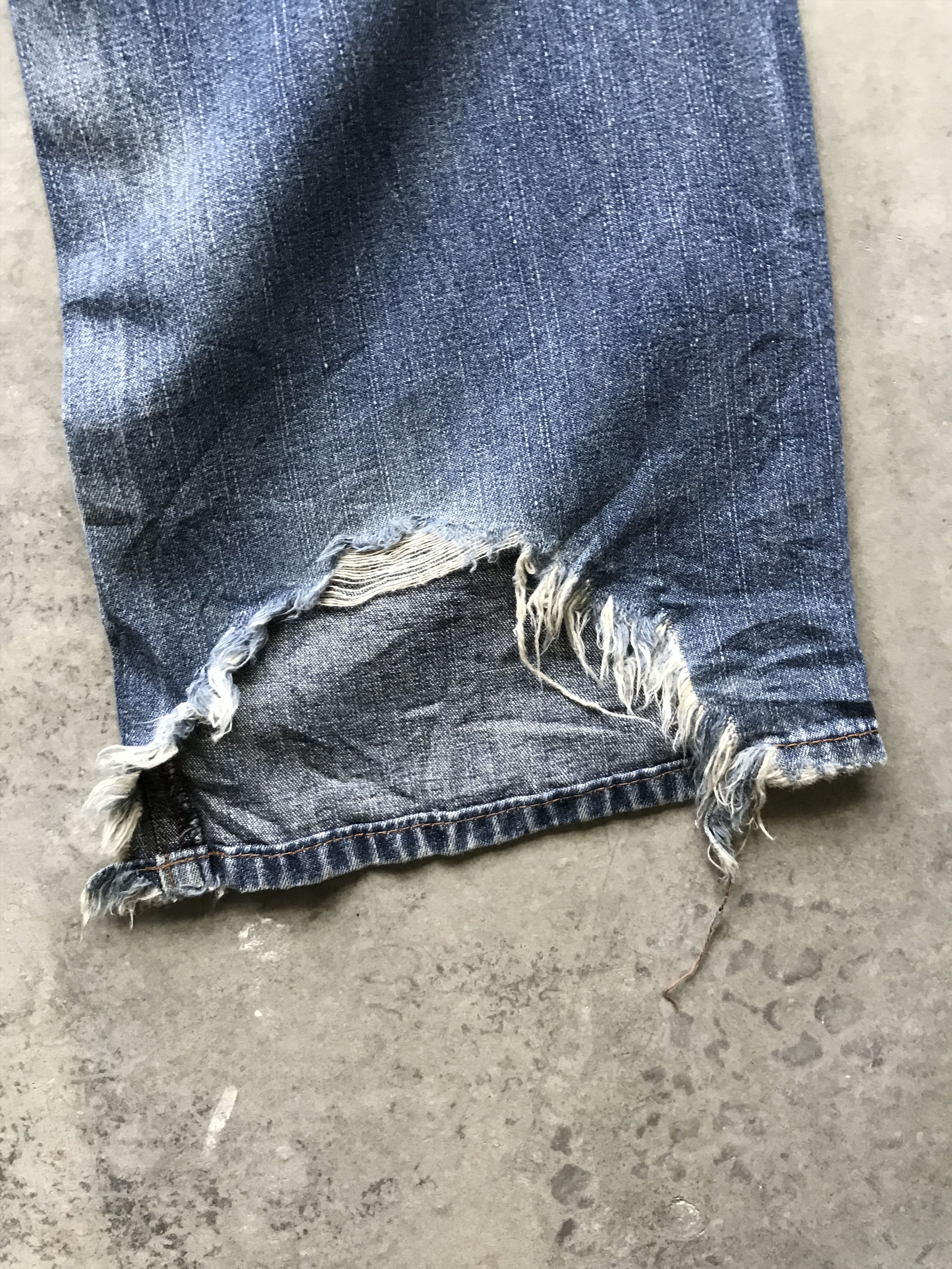 Japanese Brand 💥BAGGY💥CP49 Double Edge Japan Double Knee Cargo Jeans Size US 29 - 14 Thumbnail