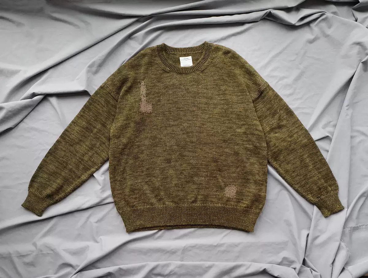 image of Visvim Jumbo Knit 22Aw in Green, Men's (Size XL)