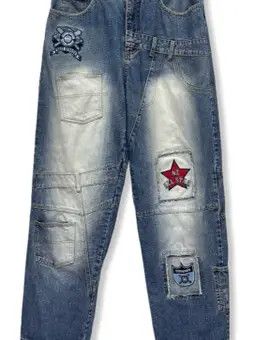 Rap Tees 🔥NOIZ JEANS Hip Hop Rap Baggy Patina Stain Denim Pants Size US 32 / EU 48 - 18 Thumbnail