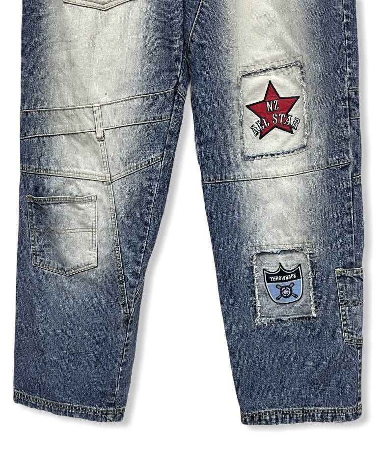 Rap Tees 🔥NOIZ JEANS Hip Hop Rap Baggy Patina Stain Denim Pants Size US 32 / EU 48 - 3 Thumbnail