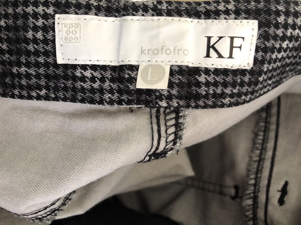 Vintage KROFOFRO Japan Camo Houndstooth Striped Stretch Pant Size US 30 / EU 46 - 16 Thumbnail