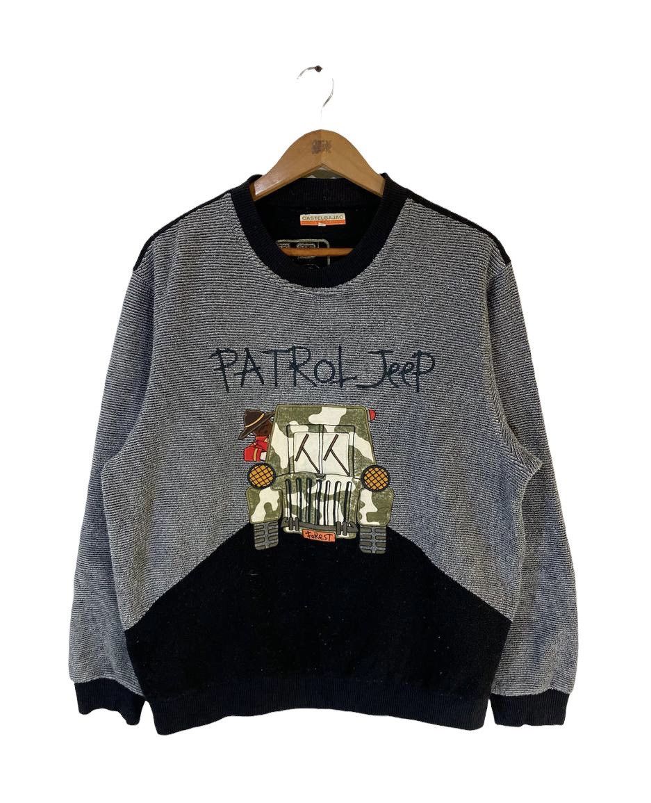 image of Archival Clothing x Avant Garde Vintage Castelbajac Art Sweatshirt Embrioded Nice Designs in Grey (