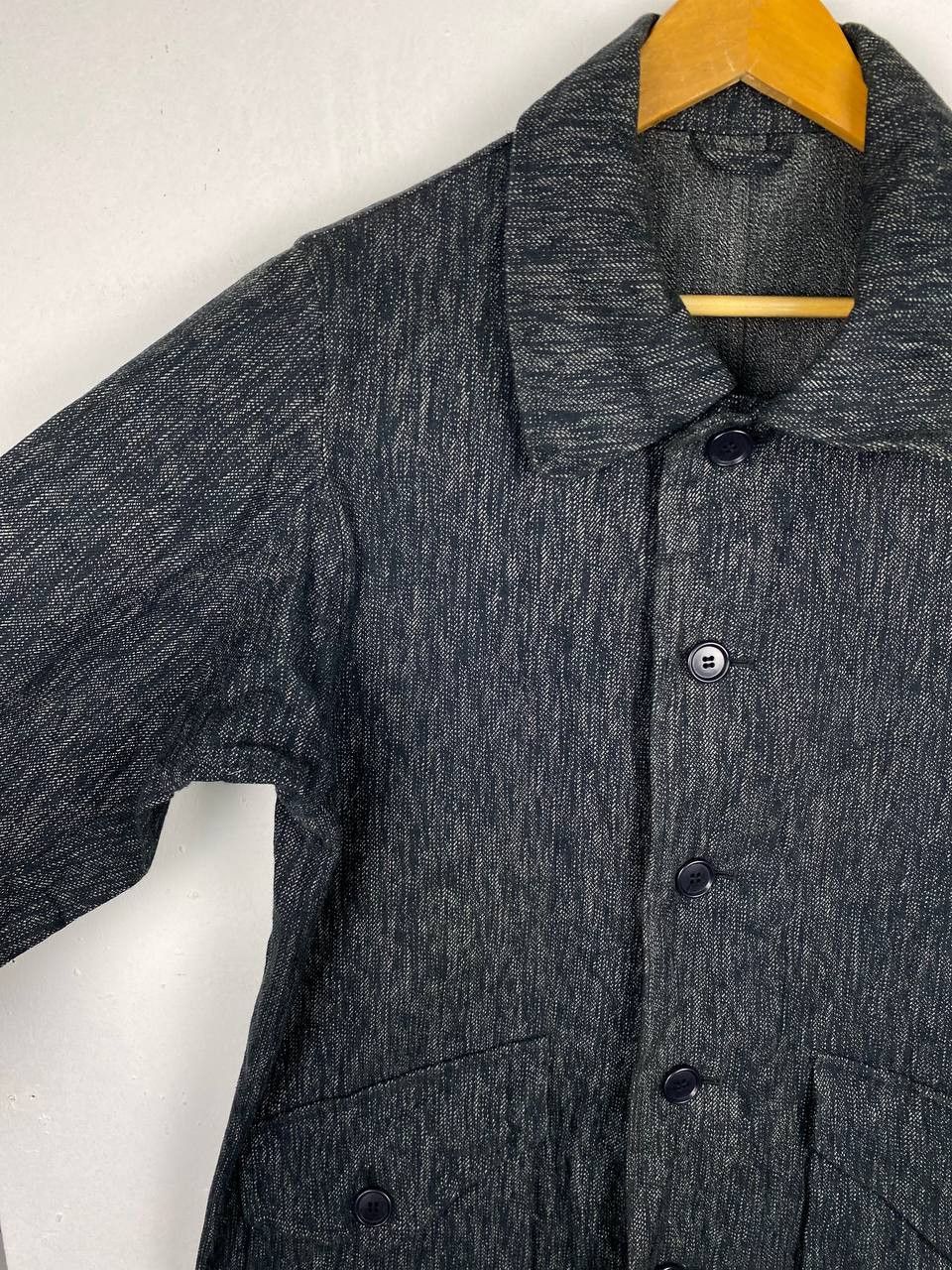 Japanese Brand vintage salt and pepper denim jacket nice design Size US L / EU 52-54 / 3 - 5 Thumbnail