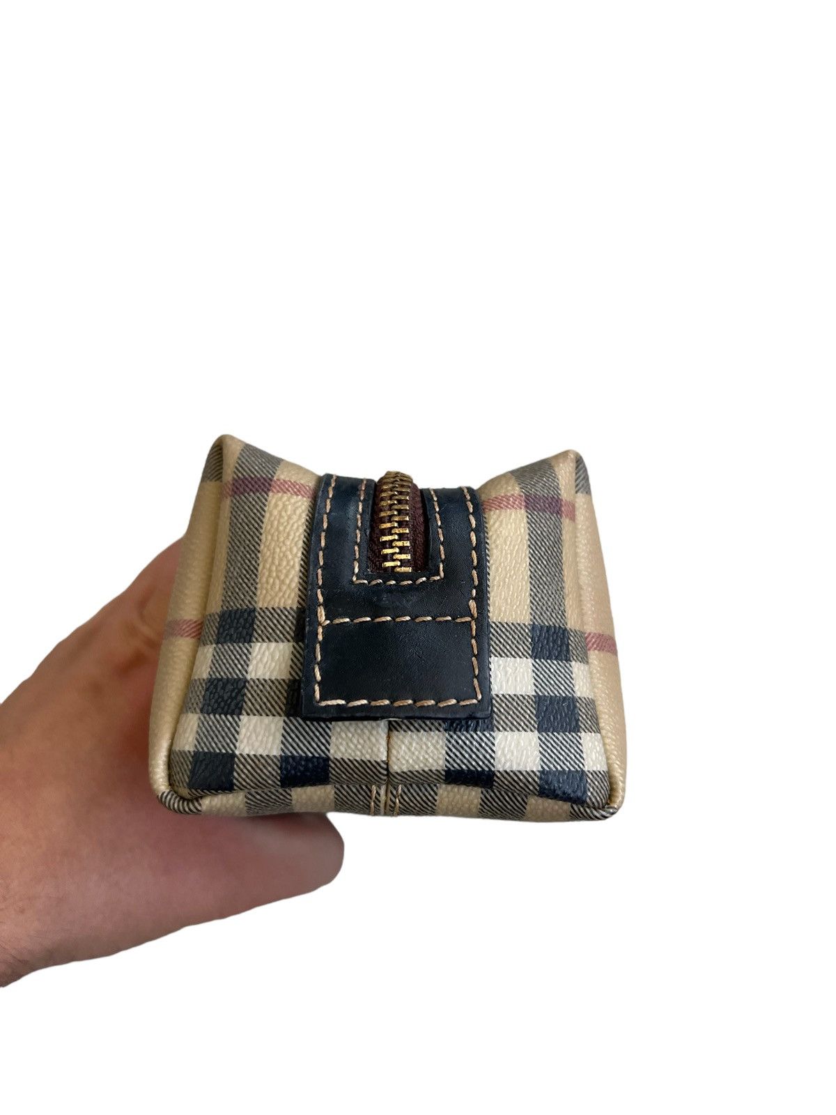 Burberry 🔥Burberry Nova Check Leather Small Bag/Burberry Cosmetic Bag Size ONE SIZE - 6 Thumbnail