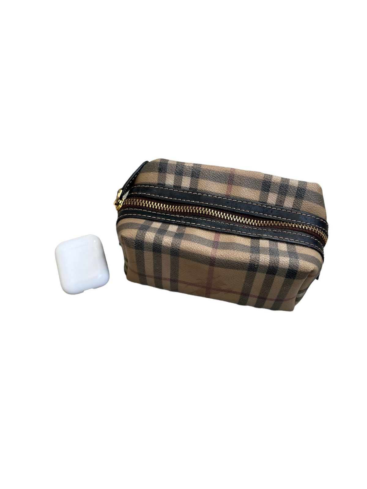 Burberry 🔥Burberry Nova Check Leather Small Bag/Burberry Cosmetic Bag Size ONE SIZE - 2 Thumbnail