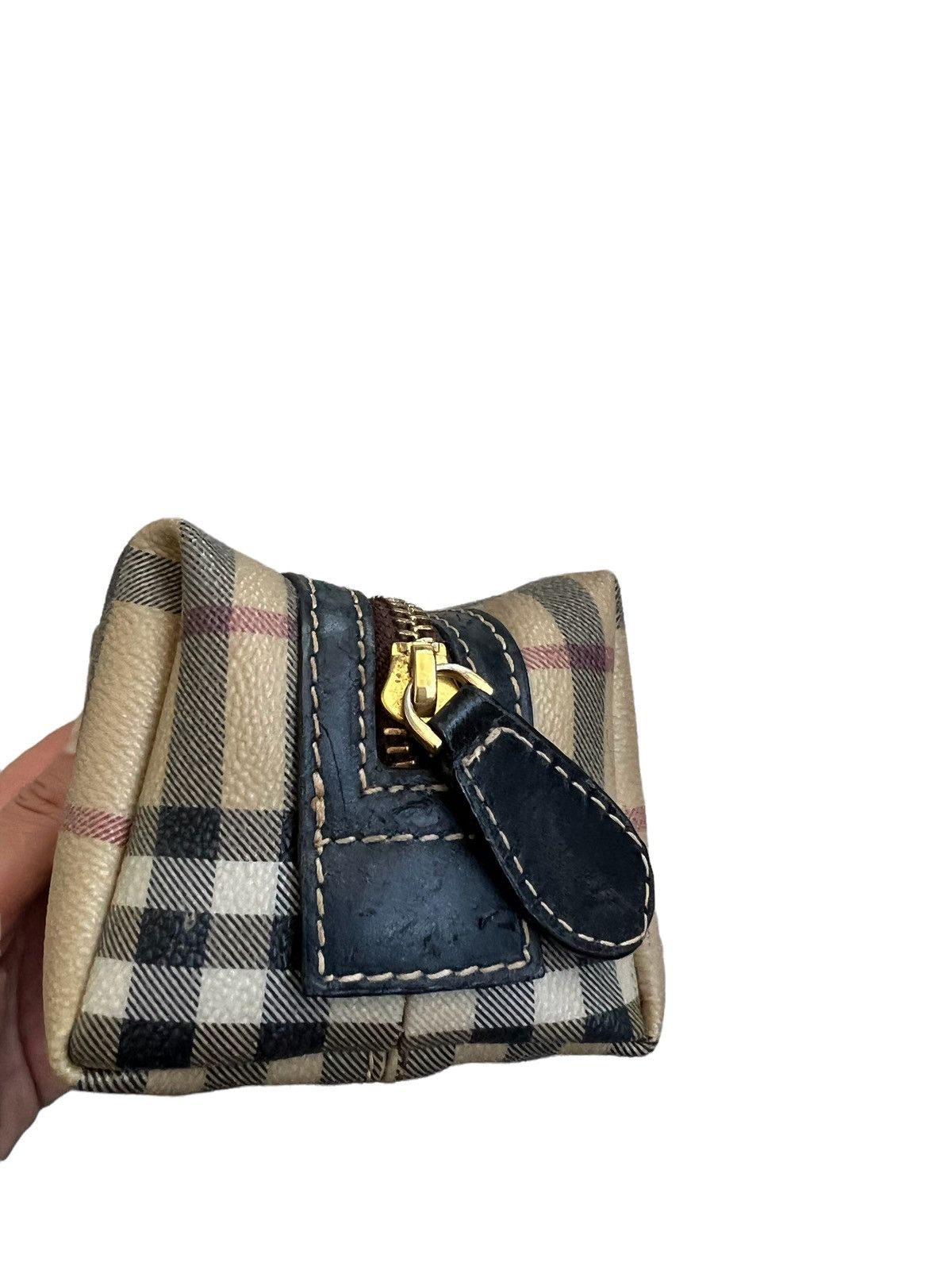 Burberry 🔥Burberry Nova Check Leather Small Bag/Burberry Cosmetic Bag Size ONE SIZE - 8 Thumbnail
