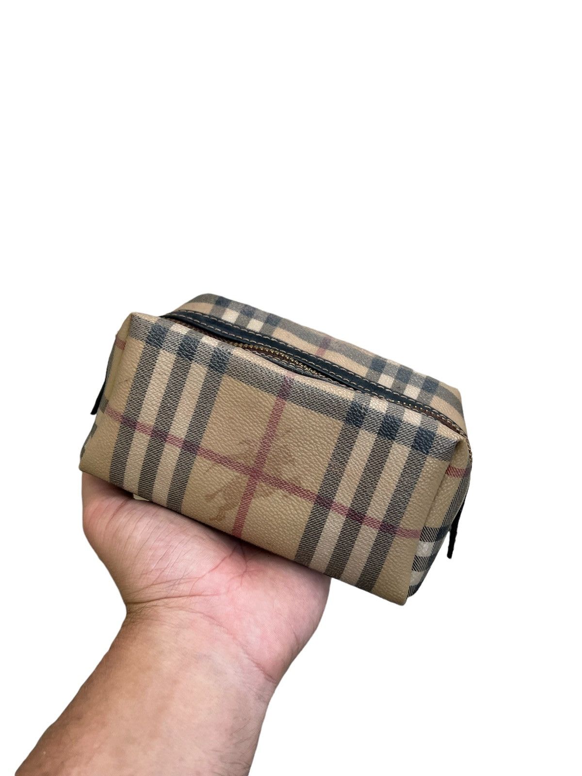 Burberry 🔥Burberry Nova Check Leather Small Bag/Burberry Cosmetic Bag Size ONE SIZE - 15 Thumbnail
