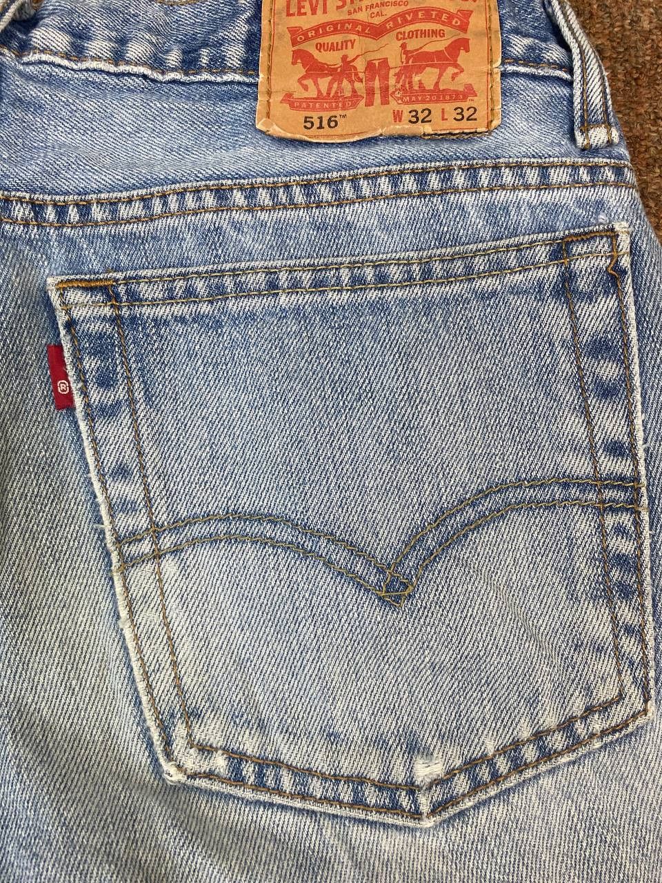 Levi's levis 516 lightwash distressed denim Size US 34 / EU 50 - 6 Thumbnail