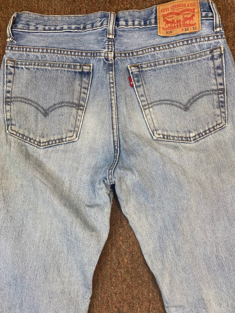Levi's levis 516 lightwash distressed denim Size US 34 / EU 50 - 4 Thumbnail