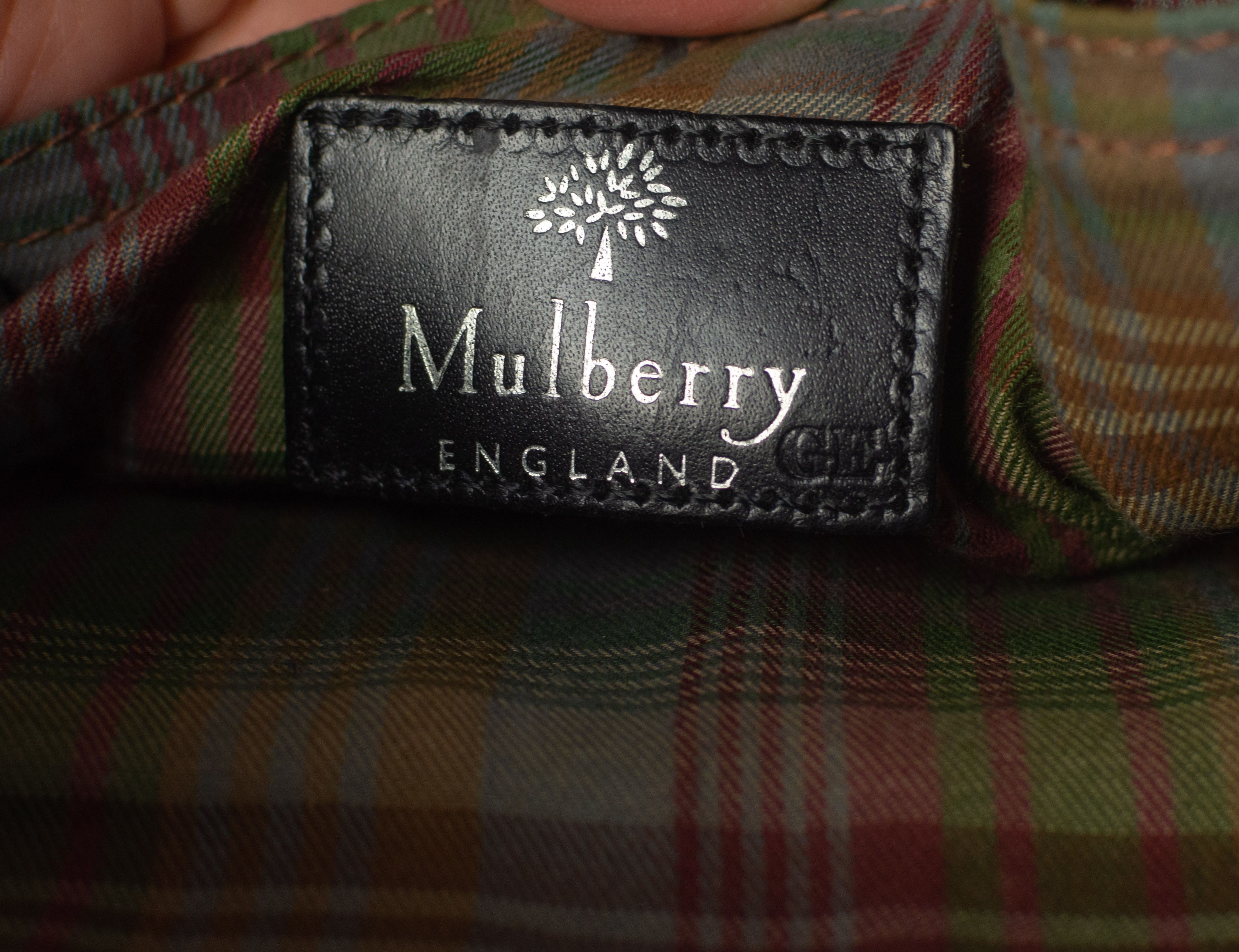 MULBERRY VINTAGE SATCHEL SCOTCHGRAIN BAG