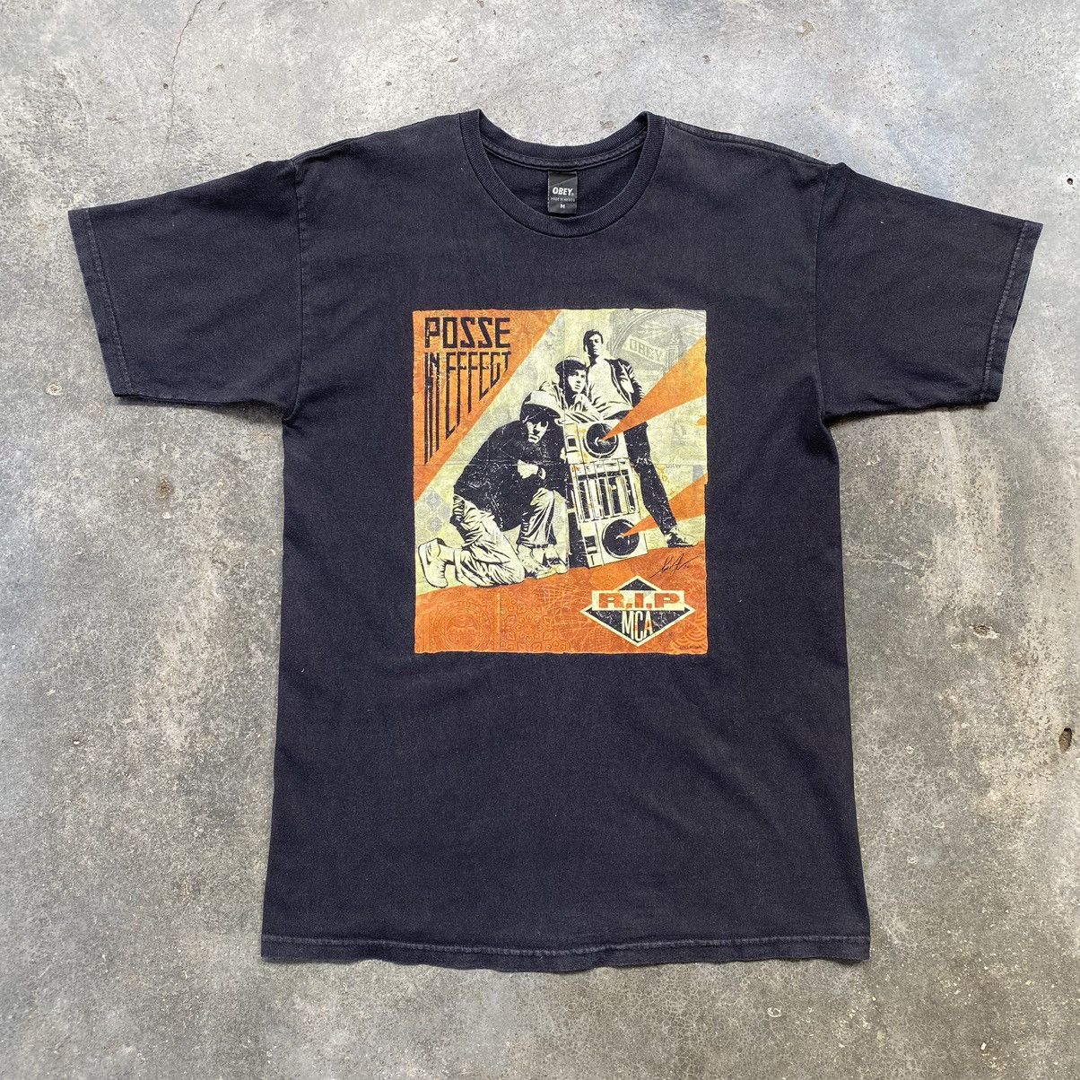 image of Vintage Beastie Boys X Obey Band Tees in Black, Men's (Size Small)