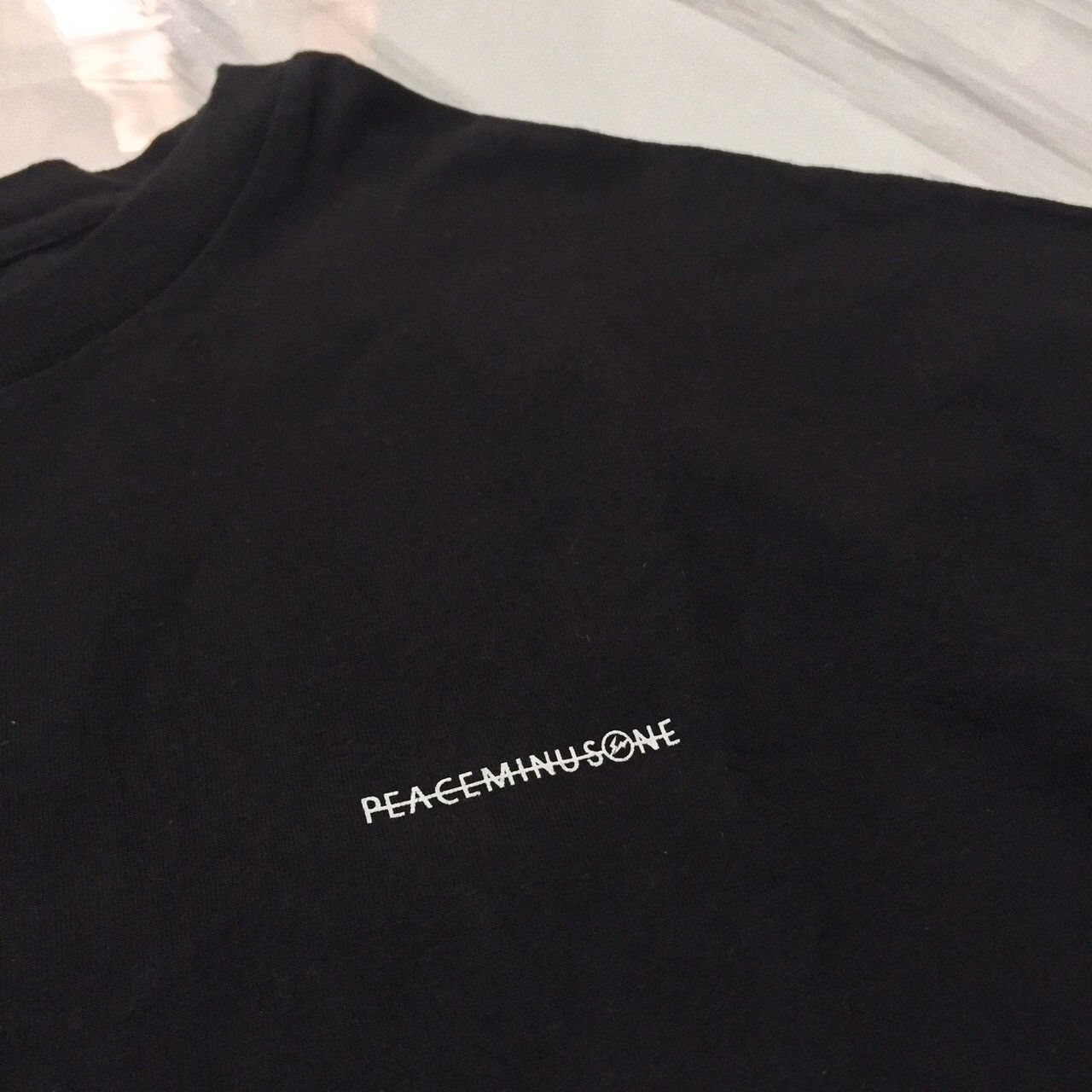 image of Peaceminusone Fragment Design Short Sleeve T in Black, Men's (Size Large)