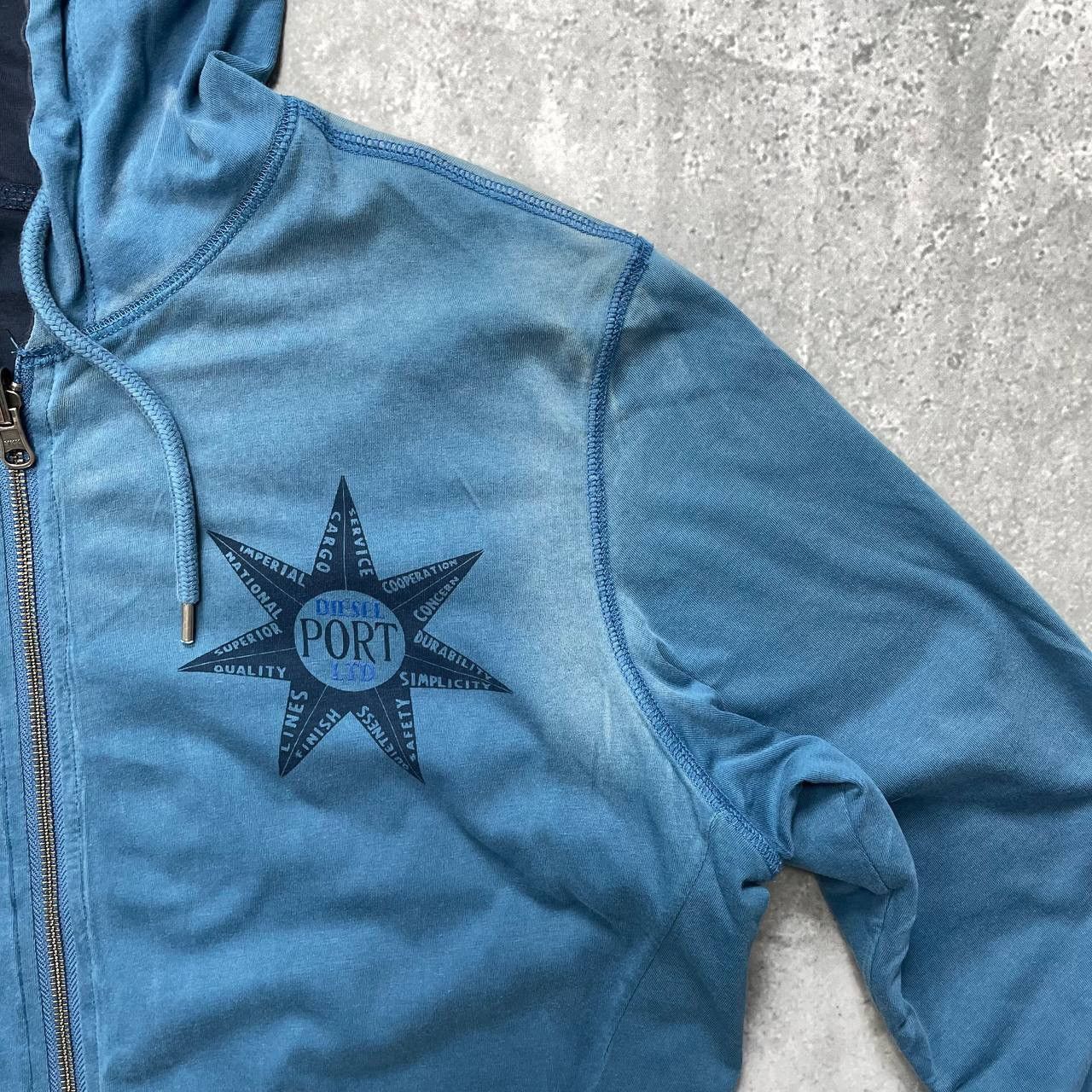 Other Diesel Reversible Full Zip Up Hoodie Faded Blue Size M Size US M / EU 48-50 / 2 - 10 Thumbnail