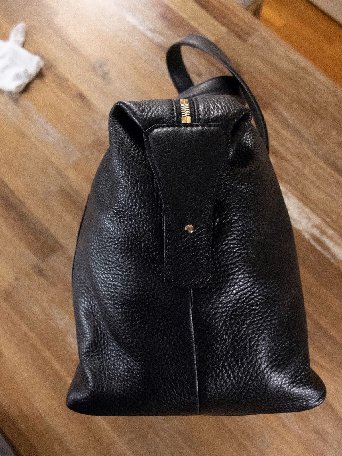 Escada ESCADA black leather top handle bag handbag authentic q Size ONE SIZE - 5 Thumbnail