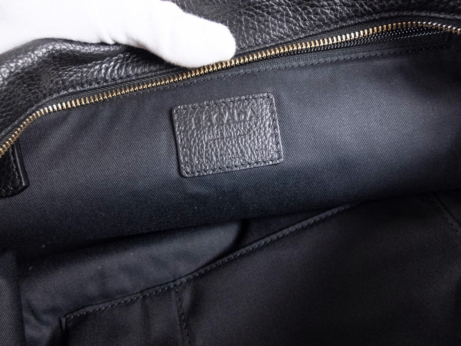 Escada ESCADA black leather top handle bag handbag authentic q Size ONE SIZE - 10 Thumbnail