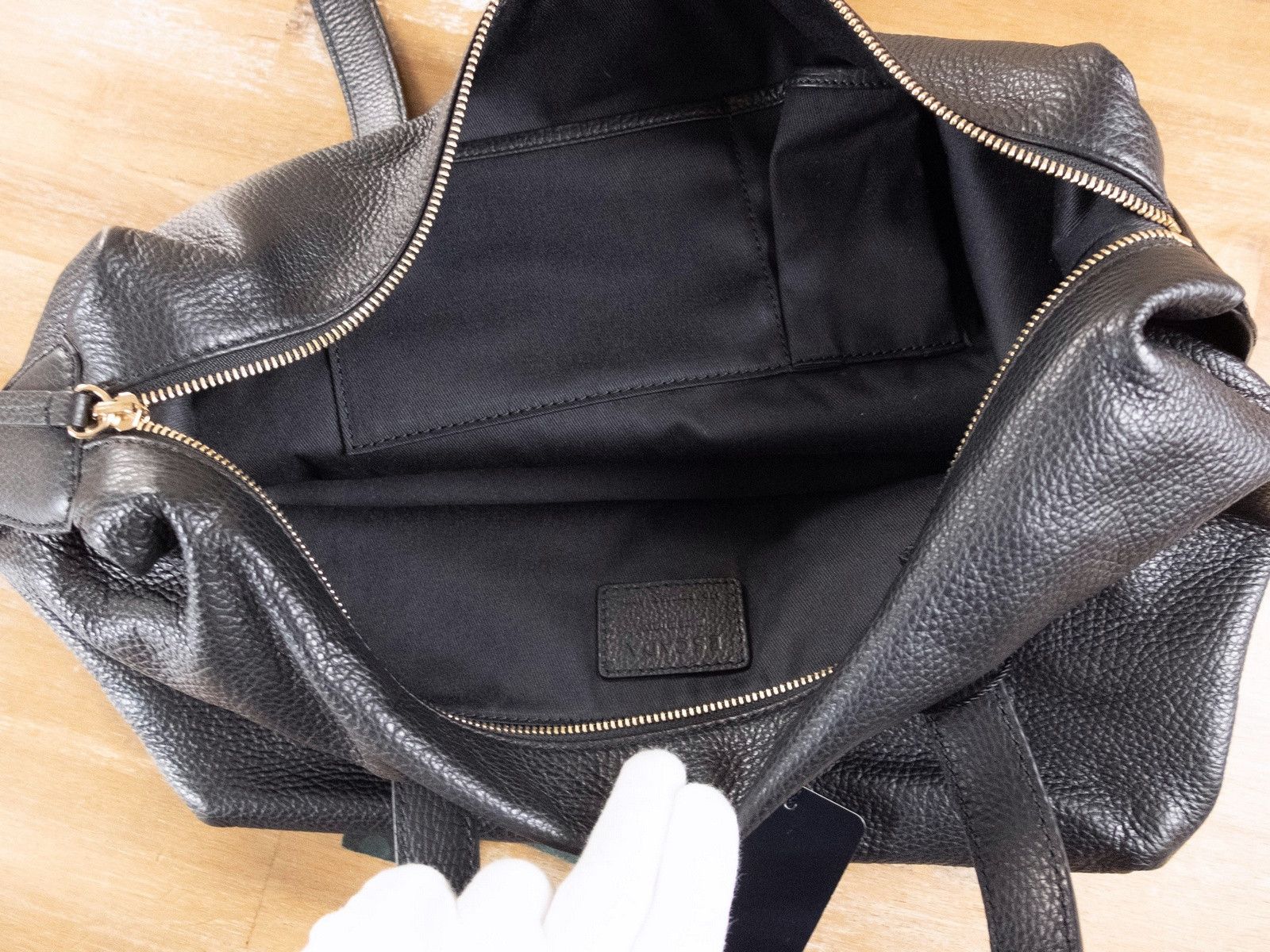 Escada ESCADA black leather top handle bag handbag authentic q Size ONE SIZE - 9 Thumbnail