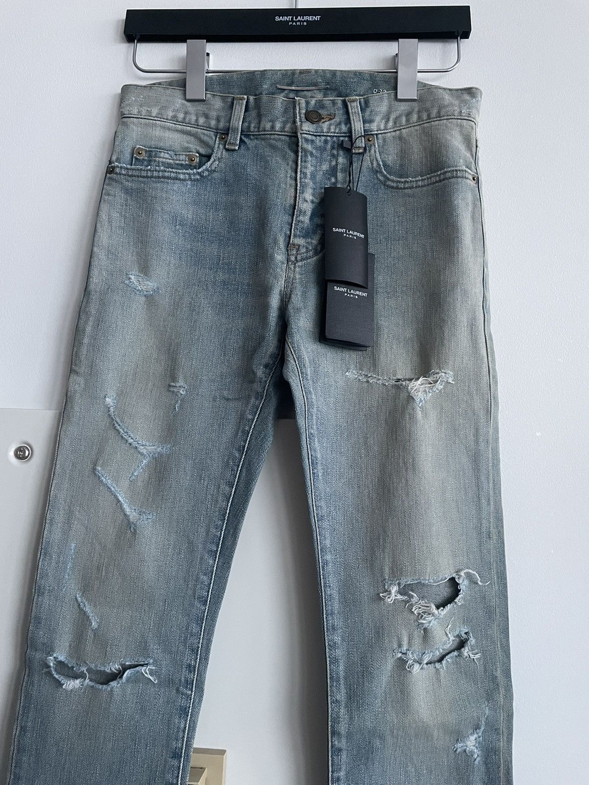 Hedi Slimane × Saint Laurent Paris × Yves Saint Laurent Brand NEW Runway Extremely Rare Hedi SS16 Trash Crash Denim Size US 28 / EU 44 - 21 Thumbnail