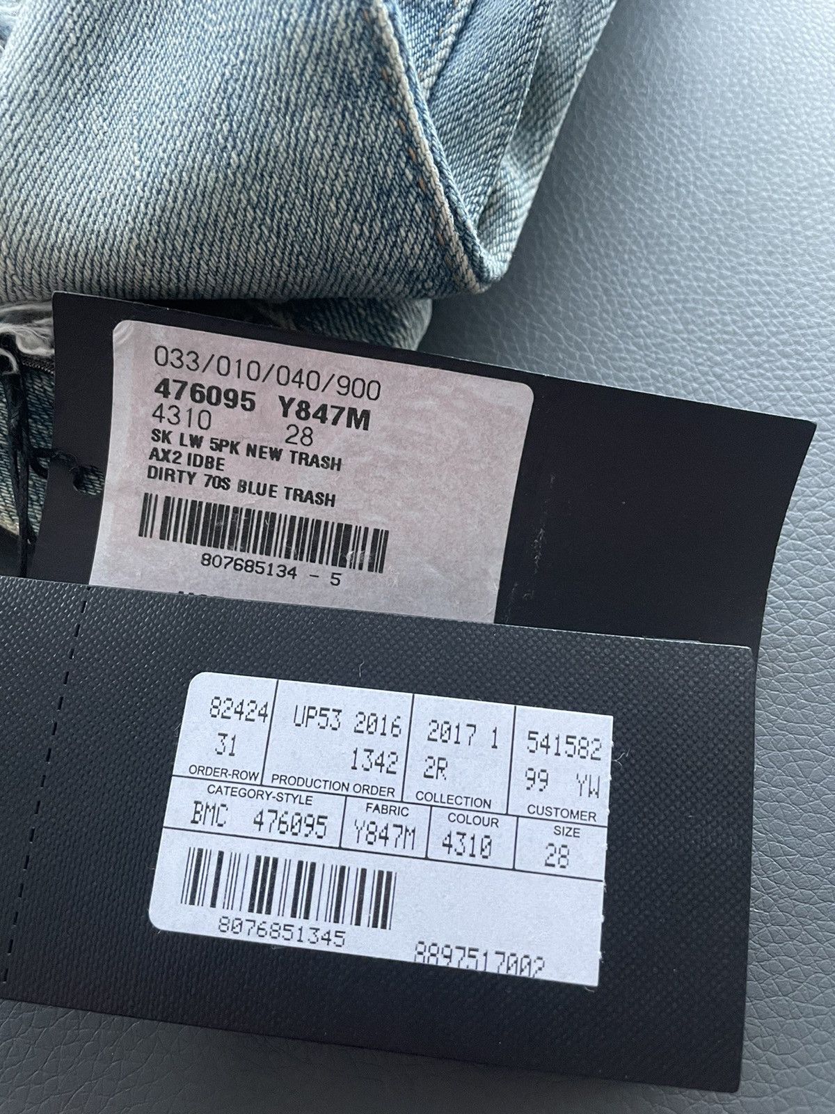 Hedi Slimane × Saint Laurent Paris × Yves Saint Laurent Brand NEW Runway Extremely Rare Hedi SS16 Trash Crash Denim Size US 28 / EU 44 - 4 Thumbnail