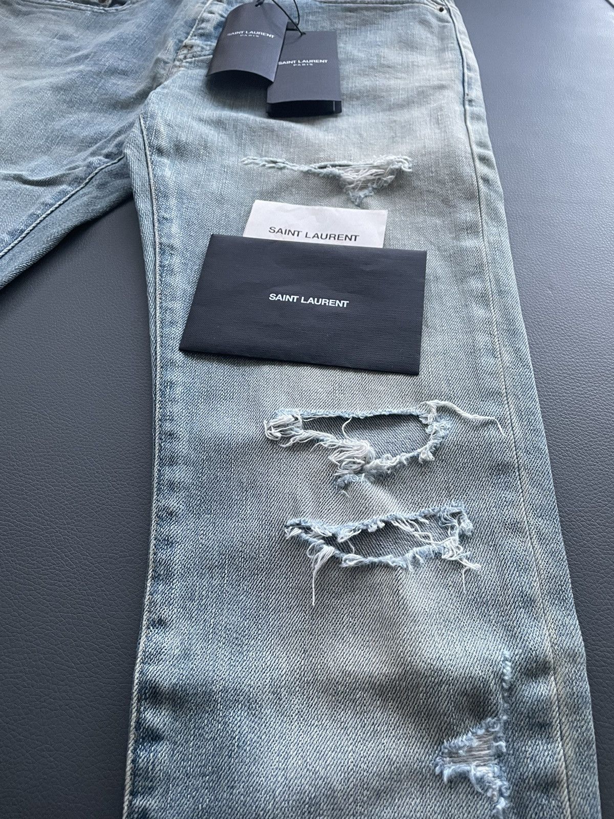 Hedi Slimane × Saint Laurent Paris × Yves Saint Laurent Brand NEW Runway Extremely Rare Hedi SS16 Trash Crash Denim Size US 28 / EU 44 - 5 Thumbnail