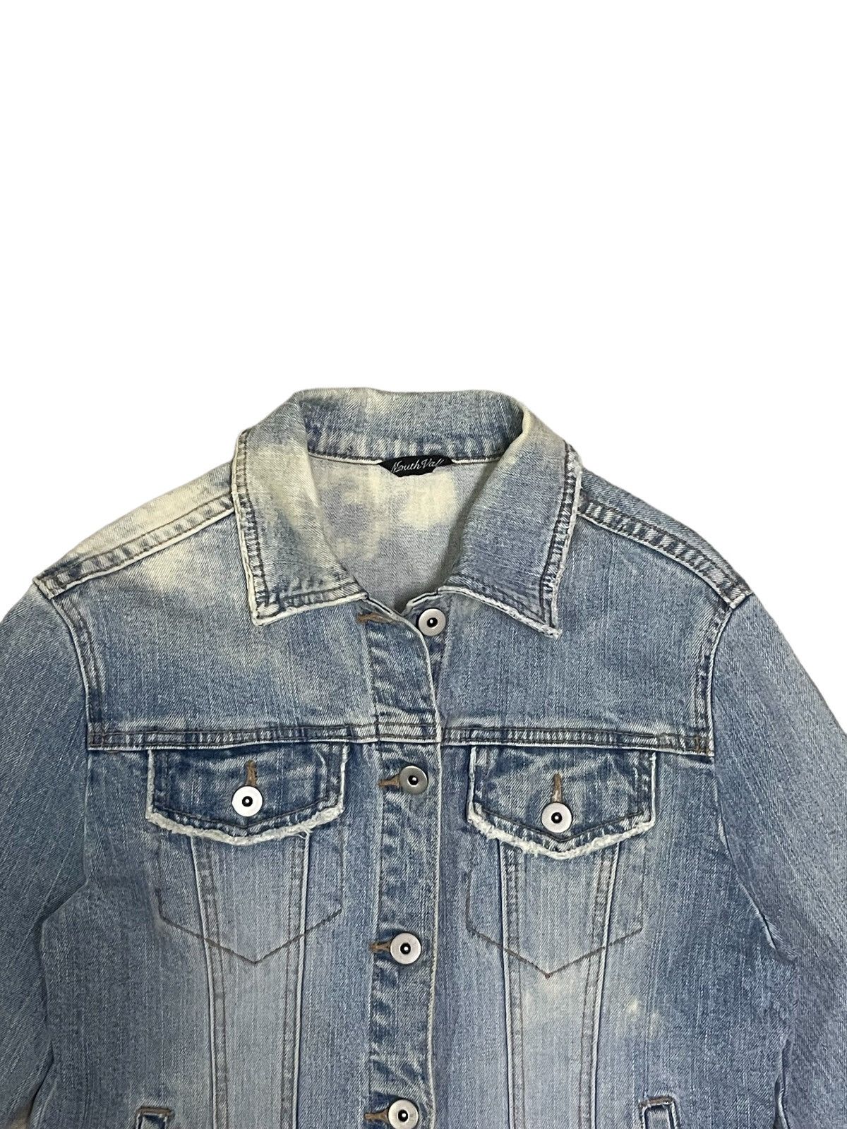 Beauty Beast Japanese Brand Womens Acid-Wash Denim Trucker Jacket Size S / US 4 / IT 40 - 2 Thumbnail