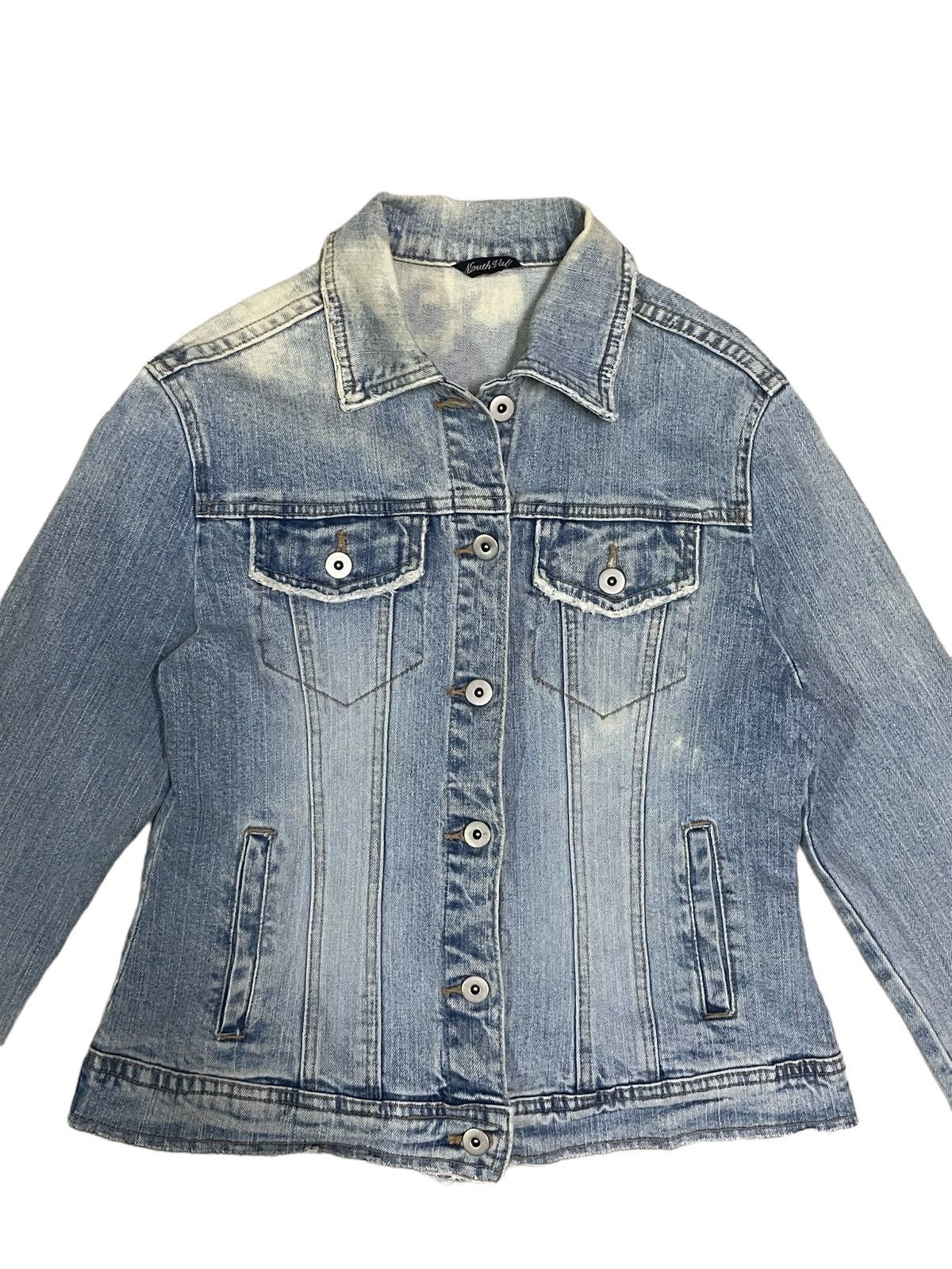 Beauty Beast Japanese Brand Womens Acid-Wash Denim Trucker Jacket Size S / US 4 / IT 40 - 5 Thumbnail