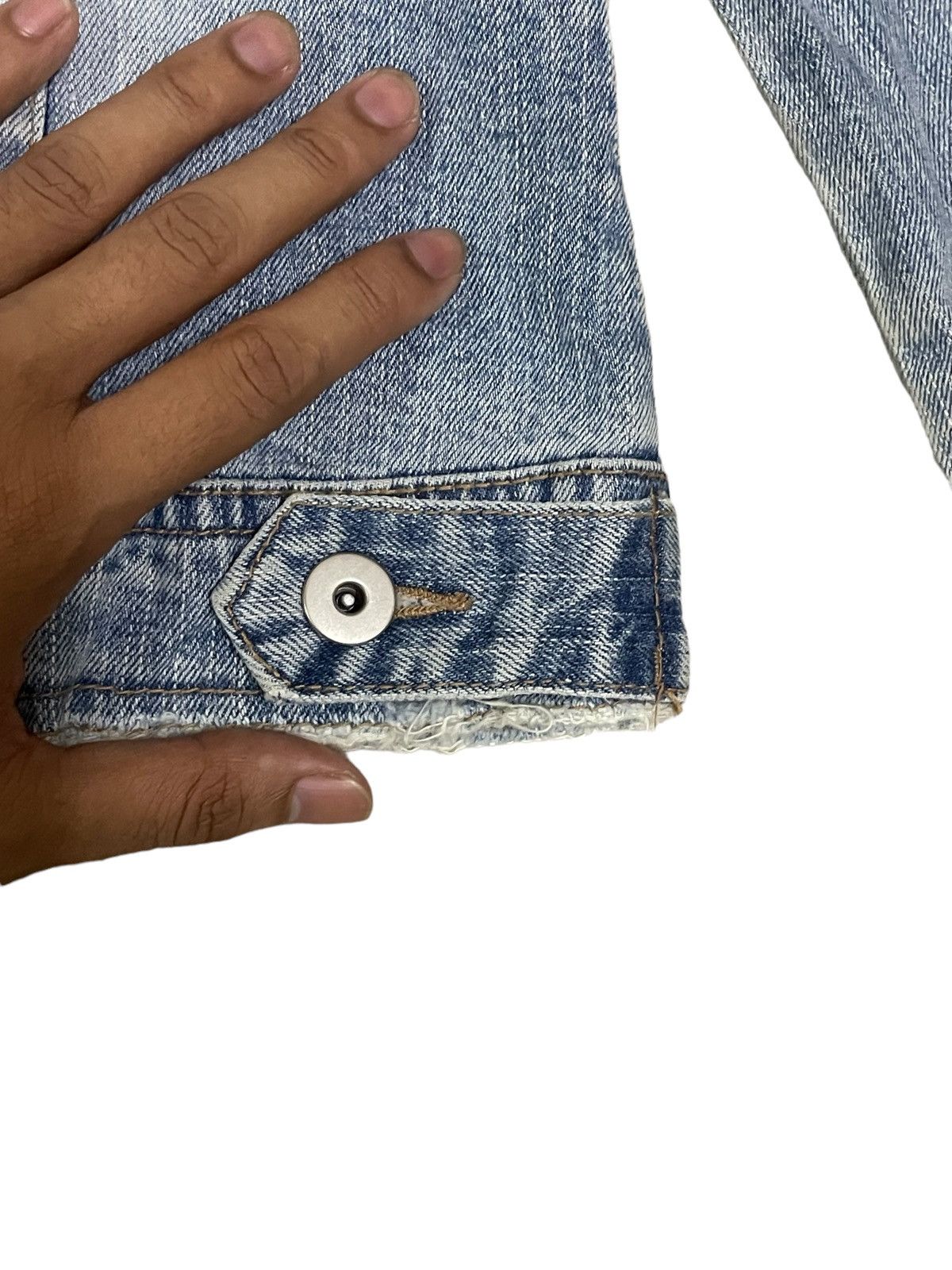 Beauty Beast Japanese Brand Womens Acid-Wash Denim Trucker Jacket Size S / US 4 / IT 40 - 11 Thumbnail