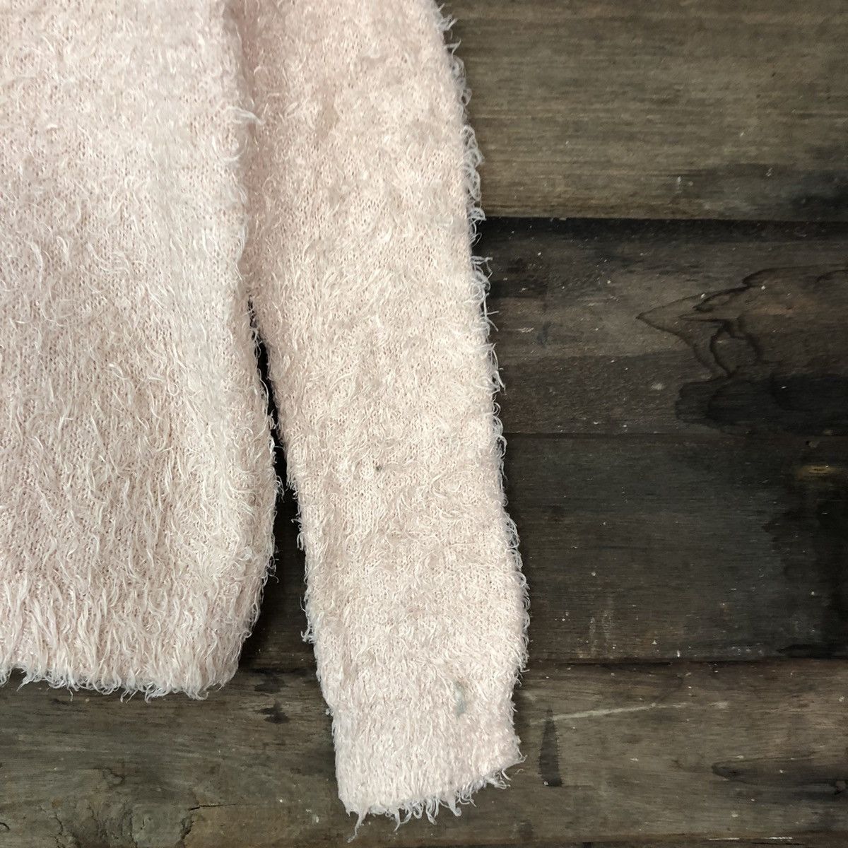 Homespun Knitwear DLL Japan Light Peach Mohair Shag Shaggy Knitwear #c1078 Size US S / EU 44-46 / 1 - 4 Thumbnail