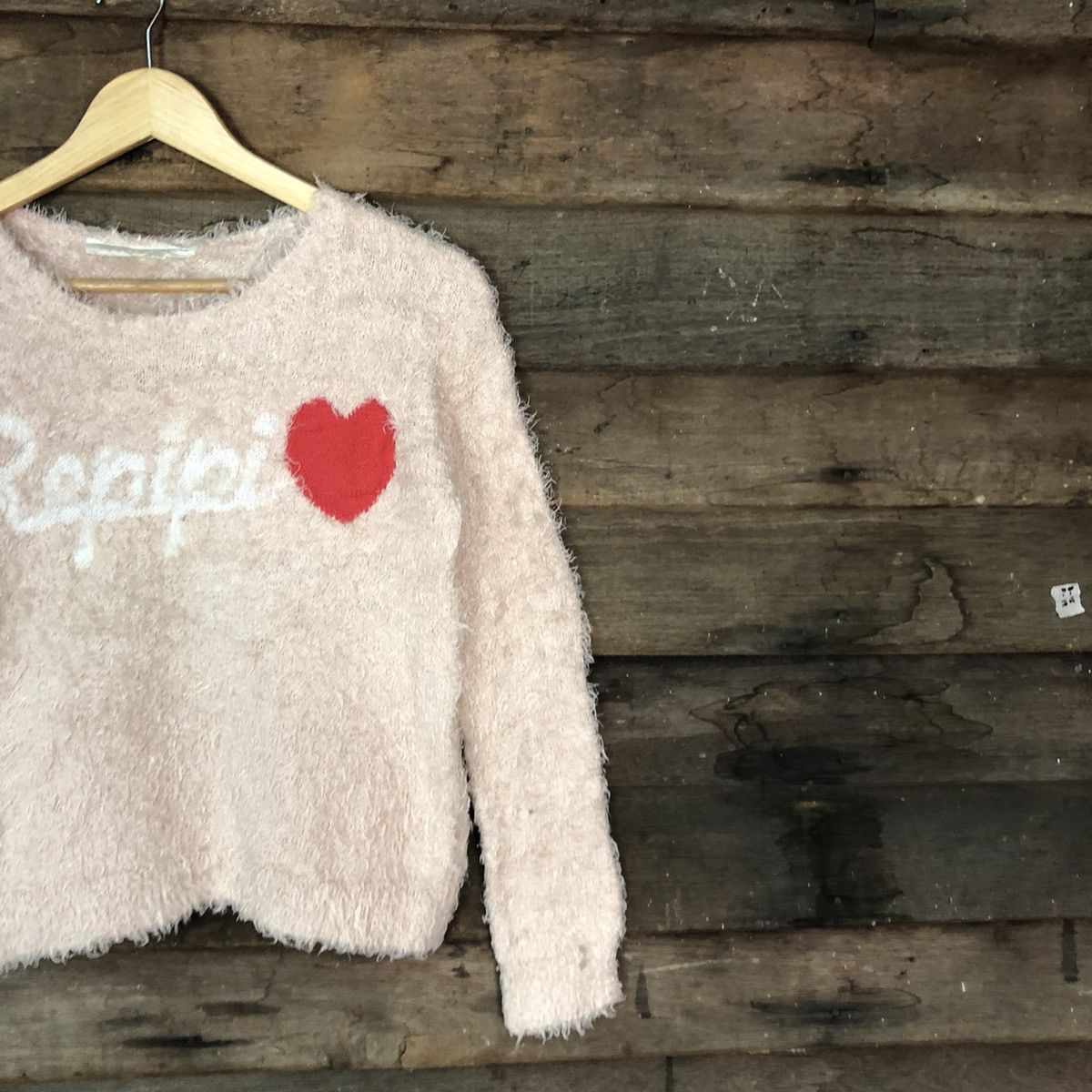 Homespun Knitwear DLL Japan Light Peach Mohair Shag Shaggy Knitwear #c1078 Size US S / EU 44-46 / 1 - 5 Thumbnail