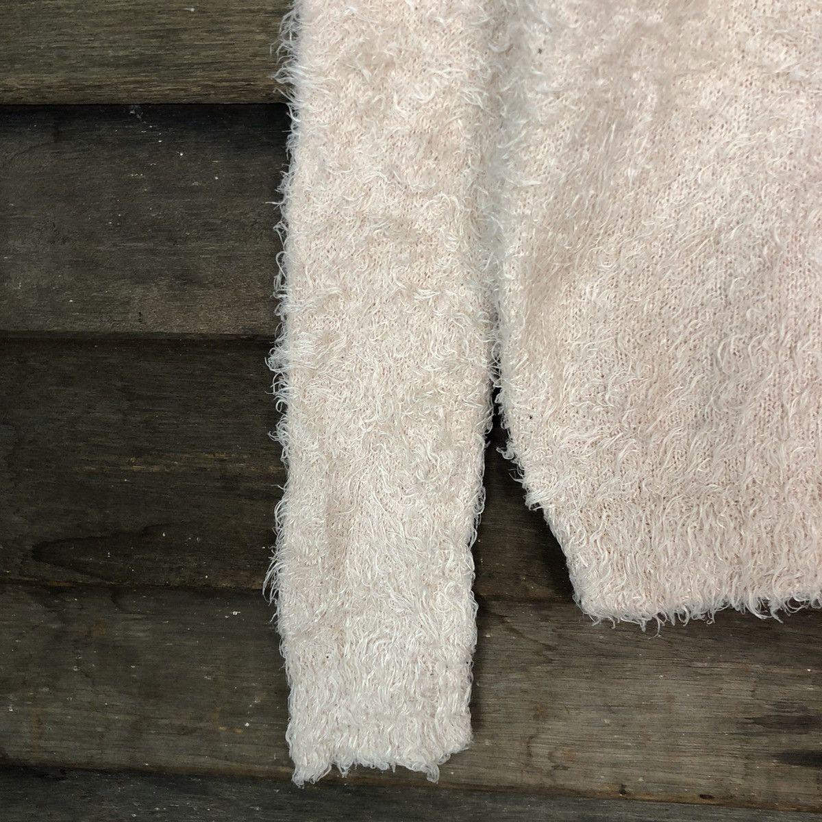Homespun Knitwear DLL Japan Light Peach Mohair Shag Shaggy Knitwear #c1078 Size US S / EU 44-46 / 1 - 6 Thumbnail