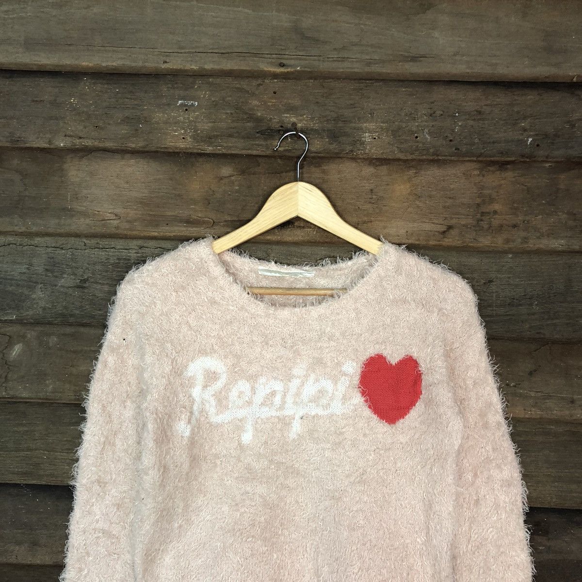 Homespun Knitwear DLL Japan Light Peach Mohair Shag Shaggy Knitwear #c1078 Size US S / EU 44-46 / 1 - 9 Thumbnail