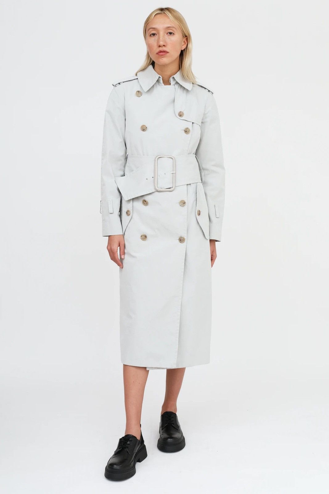 image of 2016 Maison Margiela Trench Coat in Ivory, Men's (Size XS)