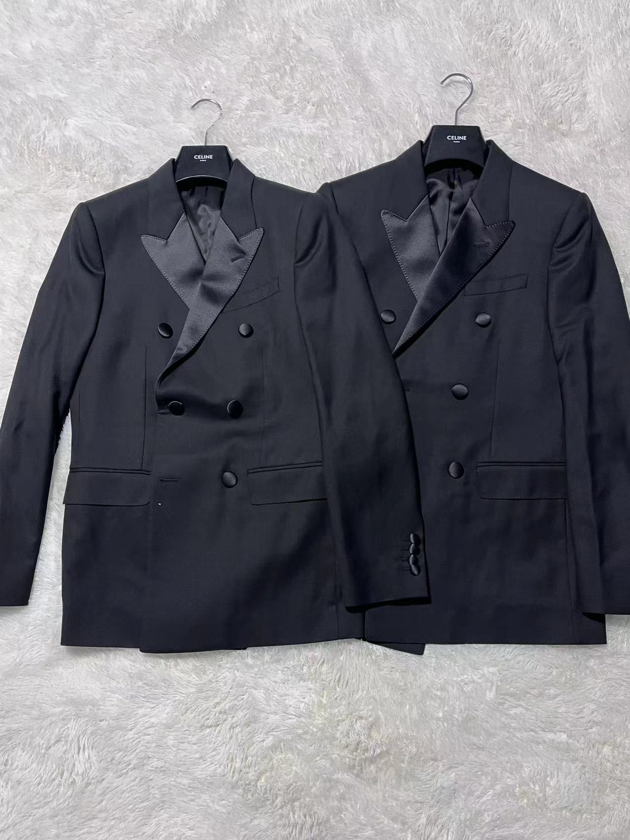 Celine × Hedi Slimane SS20 Double Satin Collar Jacket sz50 Size 50S - 6 Thumbnail