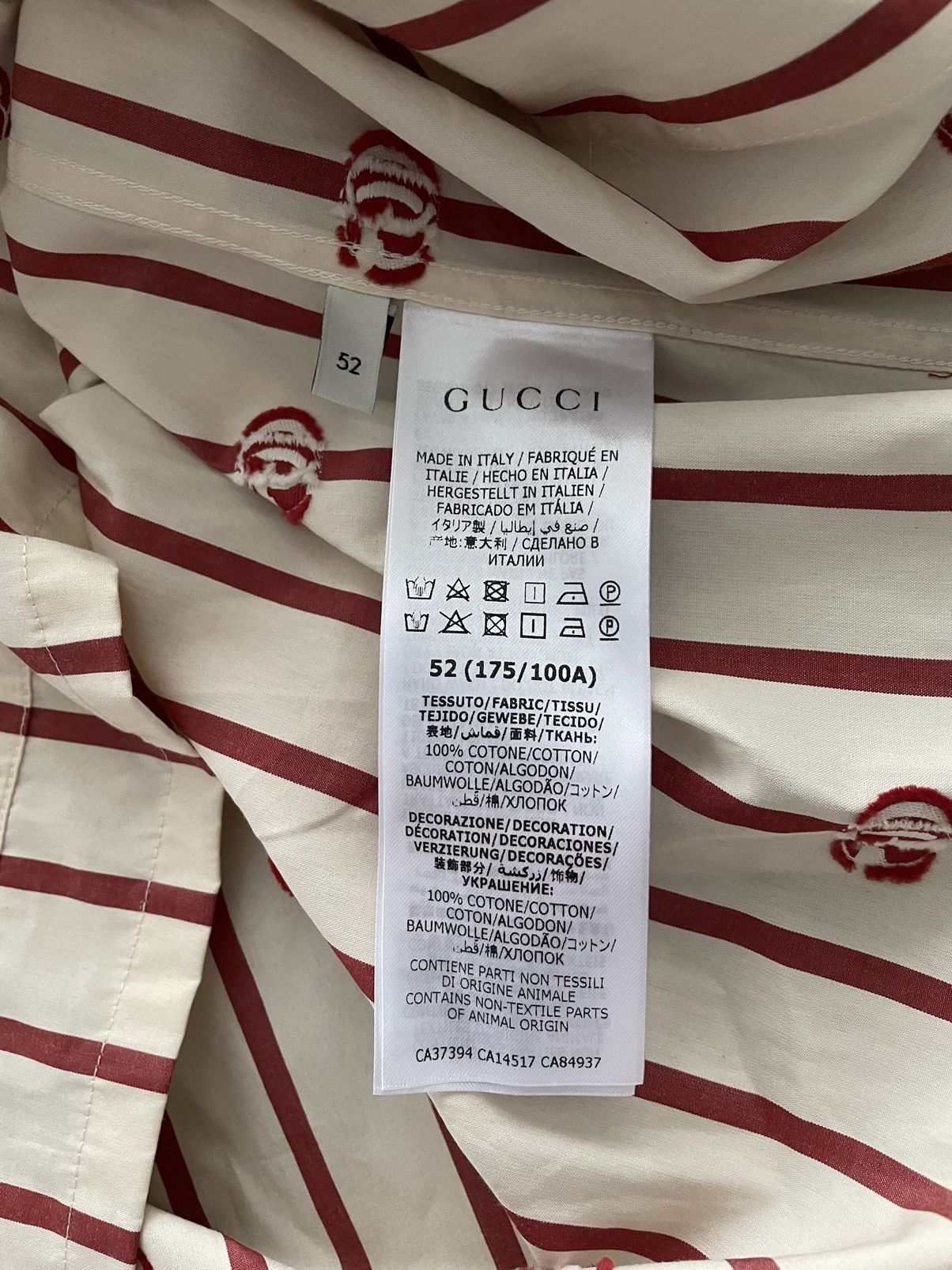 Gucci Rare Super Runway Brand NEW Interlocking GG Logo Shirt Size US XL / EU 56 / 4 - 18 Thumbnail