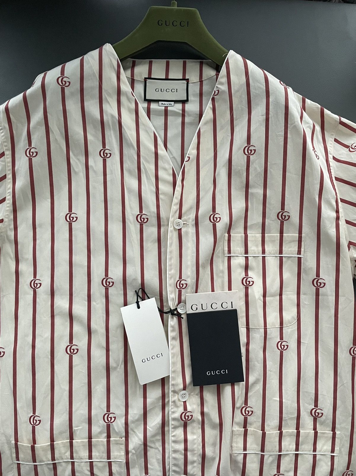 Gucci Rare Super Runway Brand NEW Interlocking GG Logo Shirt Size US XL / EU 56 / 4 - 6 Thumbnail