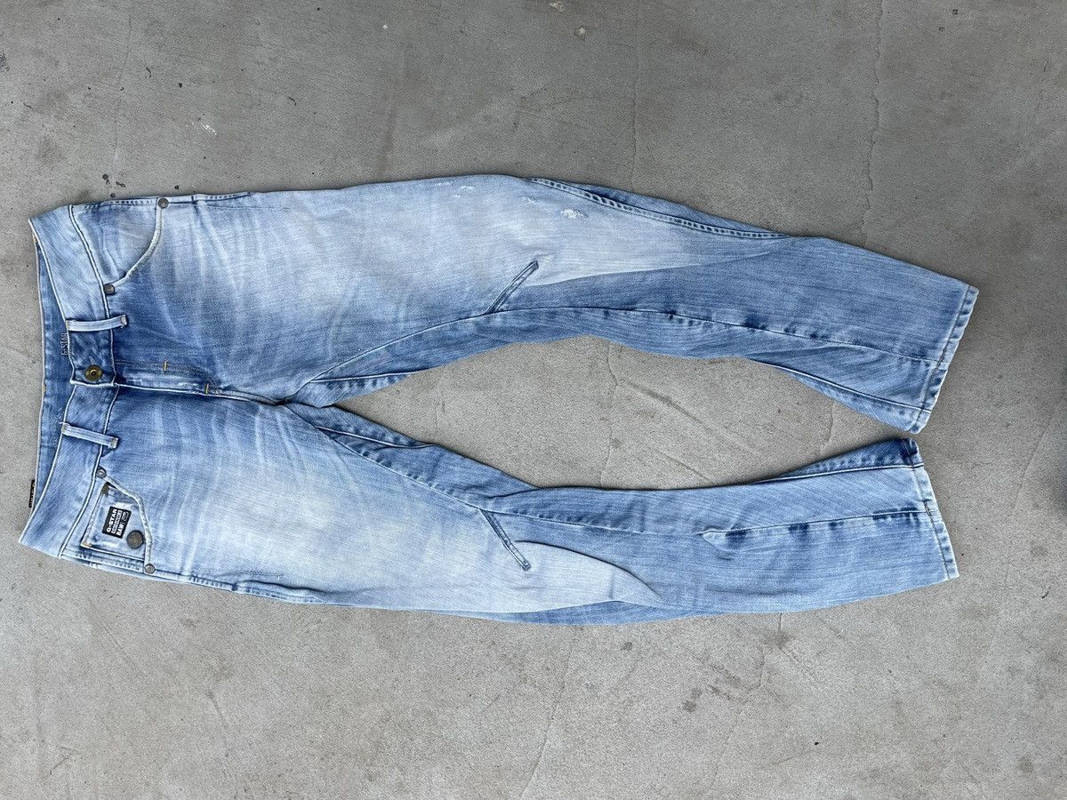 G-Star × Vintage Vintage G Star Raw denim blue jeans distressed slim rap Size US 28 / EU 44 - 7 Thumbnail
